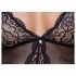 Cottelli - body aperto in pizzo con reggicalze (nero) - M