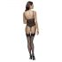 Cottelli - body aperto in pizzo con reggicalze (nero) - L