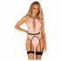 Obsessive Lilines - body con reggicalze (rosa)