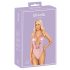 Body Trasparente con Ricami Floreali Rosa - Kissable  - L/XL