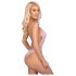 Body Trasparente con Ricami Floreali Rosa - Kissable  - L/XL