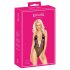 Body Nero Trasparente con Ricamo Rosa - Kissable 