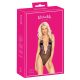 Body Nero Trasparente con Ricamo Rosa - Kissable 