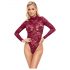 Cottelli - bodystocking in pizzo trasparente (bordeaux)