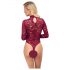 Cottelli - bodystocking in pizzo trasparente (bordeaux)