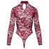 Cottelli - body in pizzo trasparente (rosso) - L