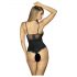 Obsessive Luvae - body con parte superiore trasparente (nero)