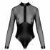 Body Noir Elegante e Trasparente 