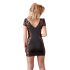 Abito Mini Sensuale con Fiocchi e Pizzo di Cottelli (Nero)  - L