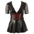 Cottelli Taglie Forti - Abito Lucido con Corsetto Rosso (Nero)