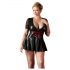 Cottelli Taglie Forti - Abito lucido con corsetto rosso (nero) - XXXL