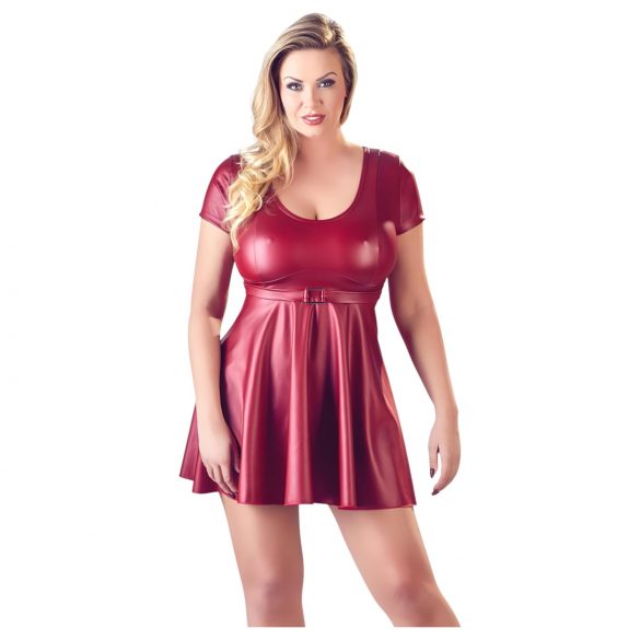 Abito mini A-line di taglia comoda Cottelli (bordeaux)  - XL