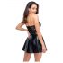 Noir - mini abito lucido con top in pizzo (nero) - M