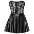 Noir - mini abito lucido con top in pizzo (nero) - M