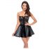 Noir - mini abito lucido con top in pizzo (nero) - L