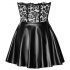 Noir - mini abito lucido con top in pizzo (nero) - L