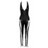 Tuta overall con corsetto e collo all'americana Cottelli Party (nera) 