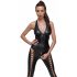 Tuta overall con corsetto e collo all'americana Cottelli Party (nera)  - M