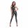 Tuta aderente lucida con cerniera (nera) - stile dominatrice/catwoman  - M