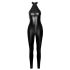 Tuta aderente lucida con cerniera (nera) - stile dominatrice/catwoman  - M