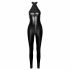 Tuta aderente lucida con cerniera (nera) - stile dominatrice/catwoman  - M