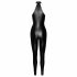 Tuta aderente lucida con cerniera (nera) - stile dominatrice/catwoman  - M