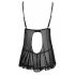 Cottelli - Babydoll trasparente con volant (nero)  - M