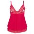 Cottelli Plus Size - babydoll scollato in pizzo (rosso)