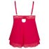 Babydoll Confortevole per il Sonno con Pizzo - Cottelli Taglie Forti (Rosso)  - XL