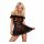 Obsessive Flores - Completo Intimo Babydoll con Tanga in Pizzo e Volant (Nero) 