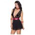 Babydoll in Pizzo con Collare e Manette Bondage della Cottelli (Nero) 