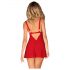 Obsessive Elianes - Babydoll di pizzo rosso con set sensuale - M/L