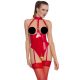 Body Rosso Aperto con Collare Regolabile - Black Level  - XXL