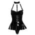 Black Level - body con collo a fascia (nero)