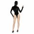 Body Lucido Nero con Maniche Lunghe e Decorazione a Corsetto - Maschera Batwoman Inclusa  - M