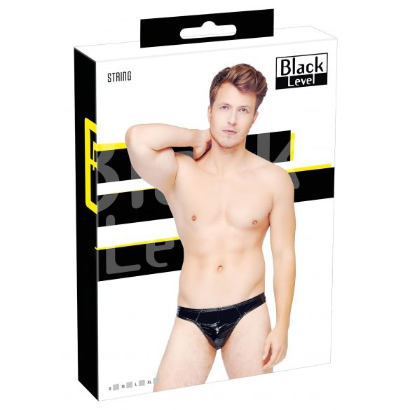 Tanga Maschile Lucido in Vernice - Black Level 