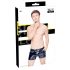 Black Level - shorts da uomo in laccato con tasche laterali (nero)