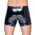 Black Level - shorts da uomo in laccato con tasche laterali (nero)