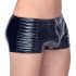 Short Maschile Nero con Zip e Bordo Costolato - Black Level 