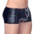 Short Maschile Nero con Zip e Bordo Costolato - Black Level 