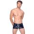 Short Maschile Nero con Zip e Bordo Costolato - Black Level 