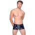 Short Maschile Nero con Zip e Bordo Costolato - Black Level 