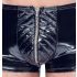 Short Maschile Nero con Zip e Bordo Costolato - Black Level 