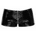 Short Maschile Nero con Zip e Bordo Costolato - Black Level 