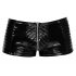 Short Maschile Nero con Zip e Bordo Costolato - Black Level 