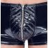 Short Maschile Nero con Zip e Bordo Costolato - Black Level  - M