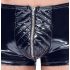 Short Maschile Nero con Zip e Bordo Costolato - Black Level  - M