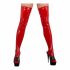 Collant in lattice rosso per donna 