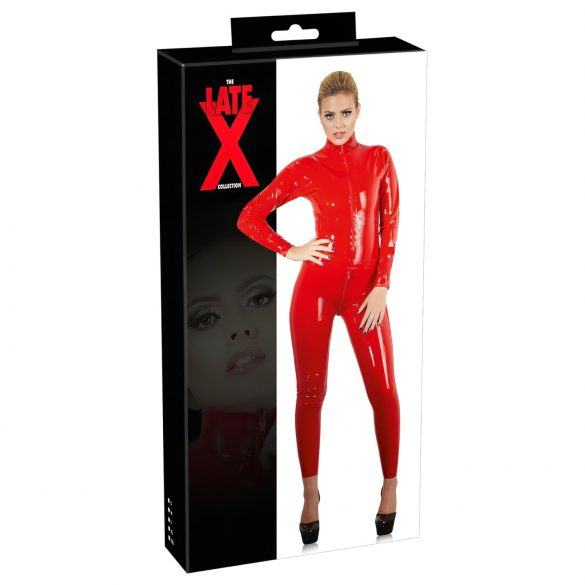 LATEX - tutina a maniche lunghe da donna (rossa)