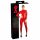 LATEX - Tuta Donna a Maniche Lunghe (Rosso) - S